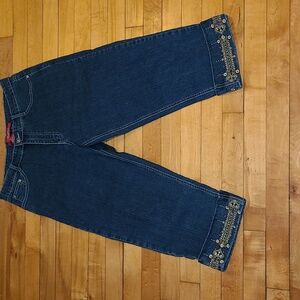 COS JEANS Size 10P Crop Jeans embellish cuffs.  Cos Jeans